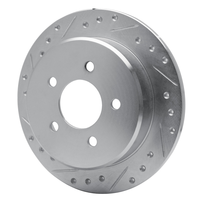 Ford Explorer Brake Rotor (1) - Rear Left - R1 Concepts - Drilled & Slotted - Silver - `95-`02